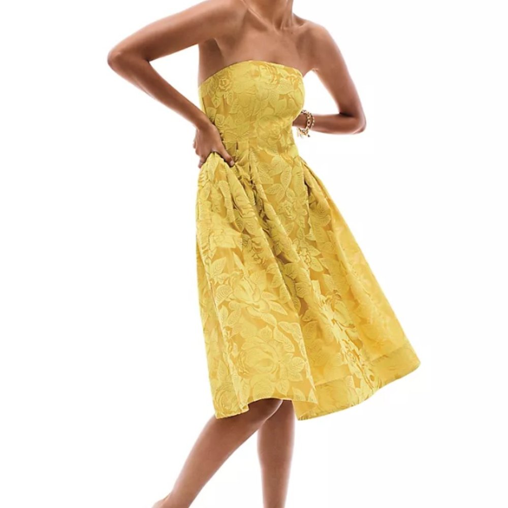 Maeve by Anthropologie Jonquil Strapless Midi Dress